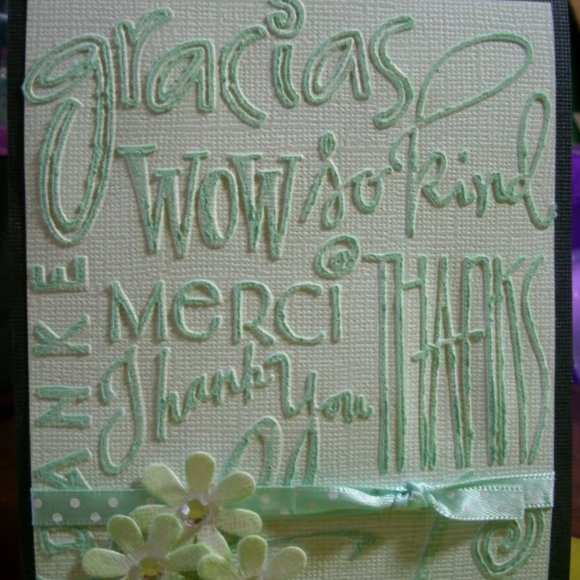 Cuttlebug 4” x 6” THANKS embossing folder - Picture 10 of 15